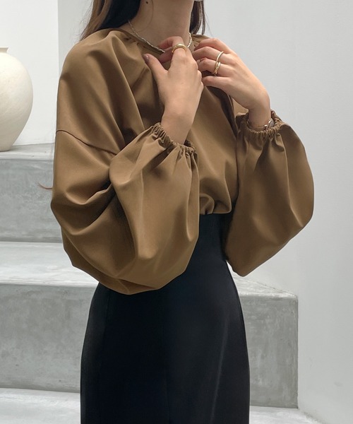 「Louere」 長袖チュニック MEDIUM ブラック レディース