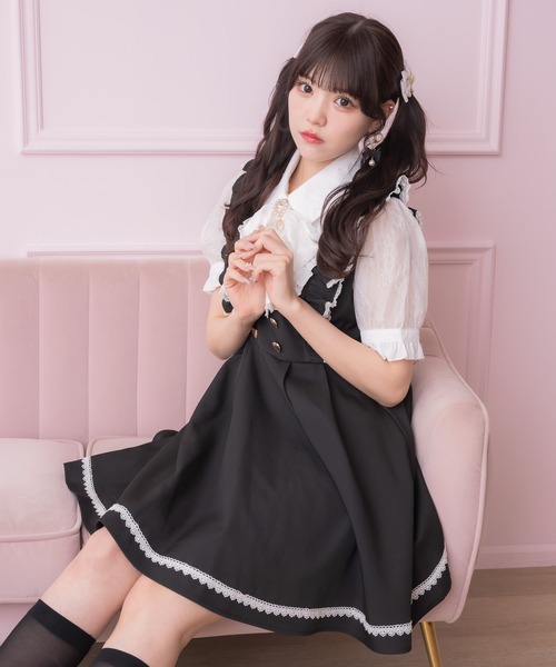 ROJITA（ロジータ） ワンピース 半袖 ヨークデザインボータイ
