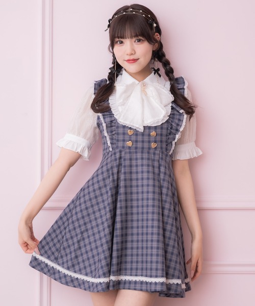 ROJITA（ロジータ） ワンピース 半袖 ヨークデザインボータイ