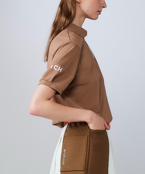 archivio（アルチビオ） tシャツ 「LADIES」ハーフジップUV速乾カノコ