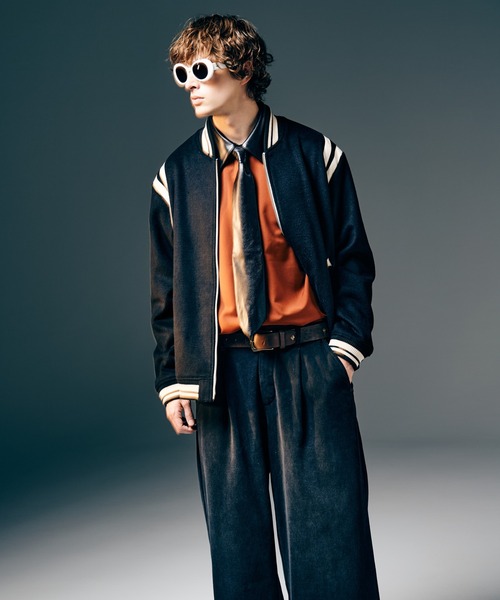 ラスト1点　値下げ　未使用新品　glamb NY stadium JKT glamb（グラム） スタジャン Bowler Stadium Jumper / ボウラー