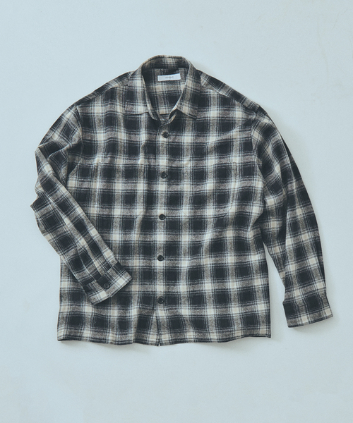 B.C STOCK シャツ ホップサック オンブレチェックシャツ メンズ