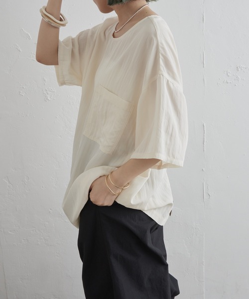 「Omekashi」 7分袖ブラウス FREE ピンク レディース_画像2