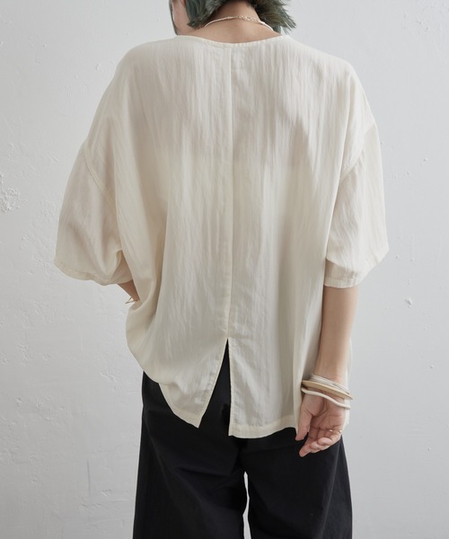 「Omekashi」 7分袖ブラウス FREE ピンク レディース_画像3