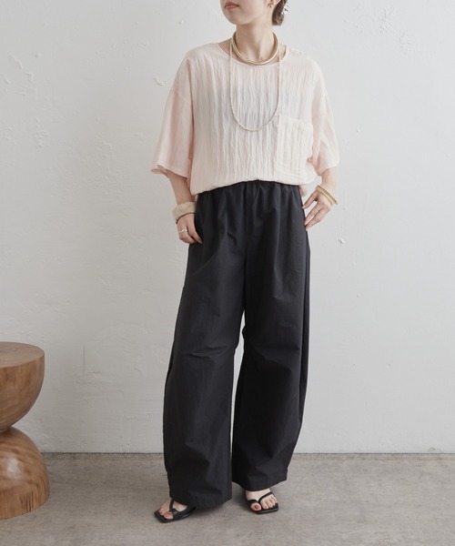 「Omekashi」 7分袖ブラウス FREE ピンク レディース_画像6