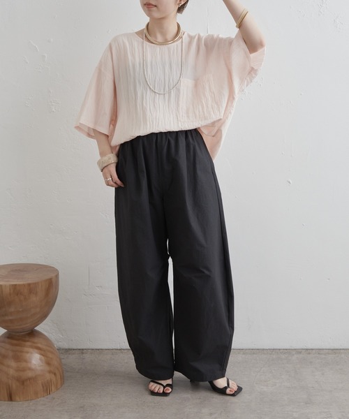 「Omekashi」 7分袖ブラウス FREE ピンク レディース_画像7