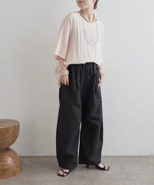 「Omekashi」 7分袖ブラウス FREE ピンク レディース_画像8