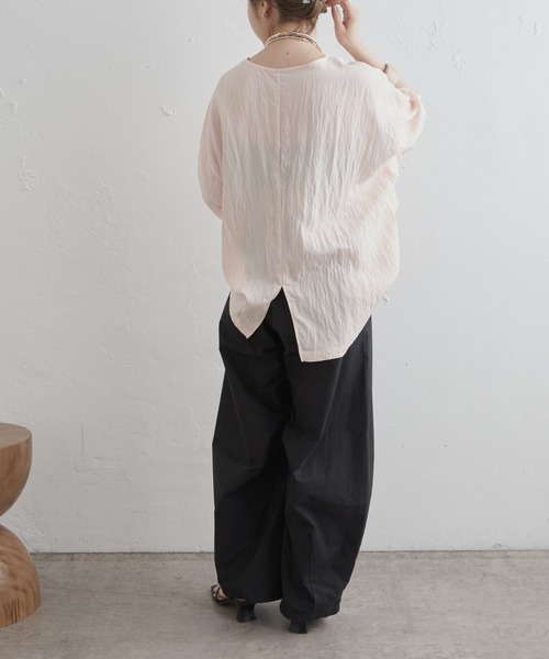 「Omekashi」 7分袖ブラウス FREE ピンク レディース_画像9