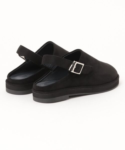 ブラックスエードサボサンダル cepo（セポ） サンダル フェイクスウェードサボサンダル レディース