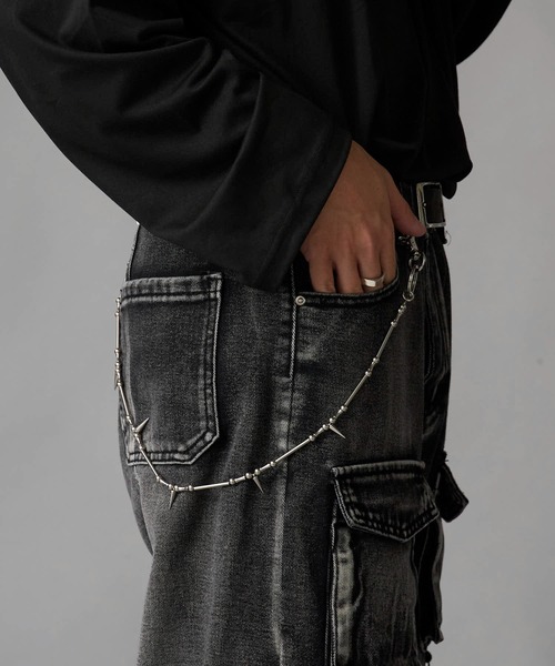 Theater code ウォレットチェーン Spiky Silver Wallet Chain