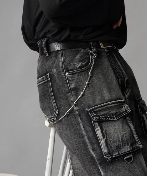 Theater code ウォレットチェーン Spiky Silver Wallet Chain