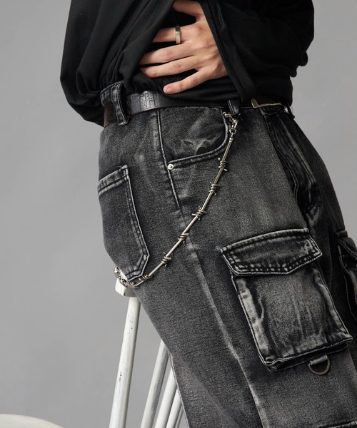 Theater code ウォレットチェーン Spiky Silver Wallet Chain