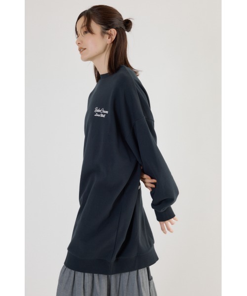 ロデオクラウンズ バンダナパッチスウェットワンピース（ブラック） RODEO CROWNS WIDE BOWL（ロデオクラウンズワイドボウル） ワンピース