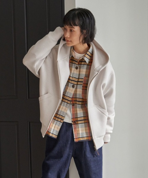 LBC パーカー ポンチダブルジップビッグパーカー レディース