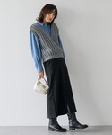 ロング スカート ヌバック調スカートの詳細画像3