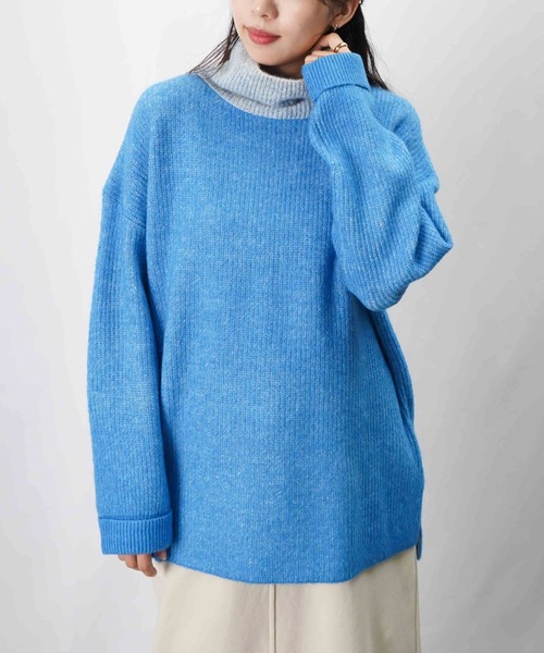 サ*☆様 MARK&LONA ハイネックニットセーター ライトブルー サ*☆様 MARK&LONA ハイネックニットセーター ライトブルー