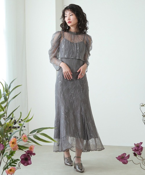 「Kana」 コンビワンピース S チャコールグレー レディース_画像6