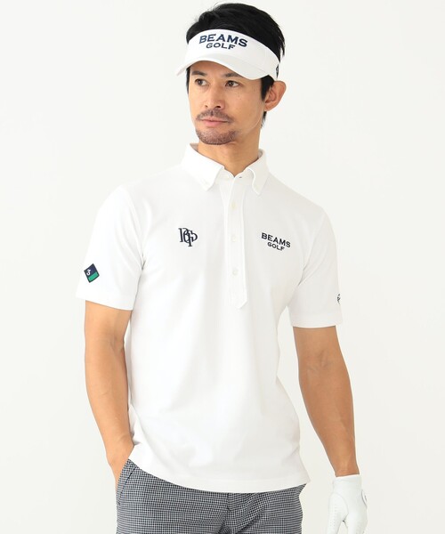 BEAMS GOLF ホワイトポロシャツ BEAMS GOLF（ビームス ゴルフ） 半袖ポロシャツ L ホワイト メンズ