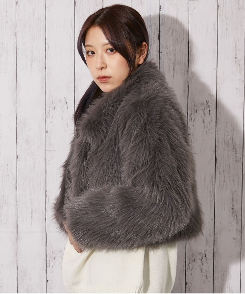 ブルゾン アウター 「ボリューム衿×ふわふわフェイクファー