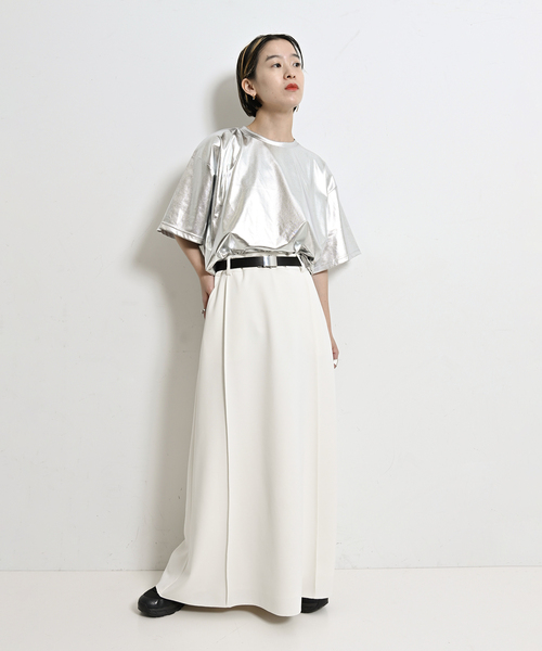 「CITYSHOP」 半袖Tシャツ FREE シルバー レディース_画像3