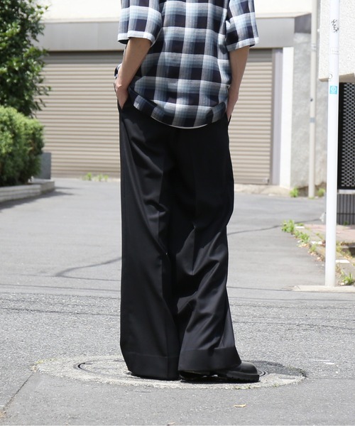 ワイドパンツ スラックス 「EXCLUSIVE」NEONSIGN Anatomic straight slacks メンズの画像