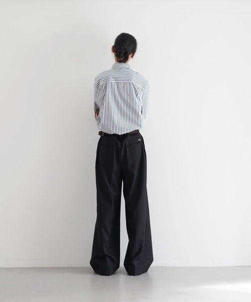 ワイドパンツ スラックス 「EXCLUSIVE」NEONSIGN Anatomic straight slacks メンズの画像