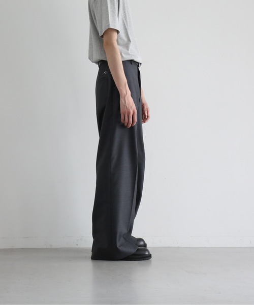 ワイドパンツ スラックス 「EXCLUSIVE」NEONSIGN Anatomic straight slacks メンズの画像