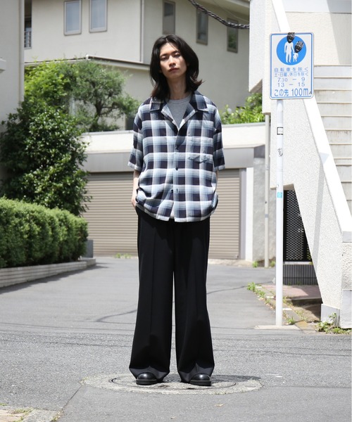 ワイドパンツ スラックス 「EXCLUSIVE」NEONSIGN Anatomic straight slacks メンズの画像