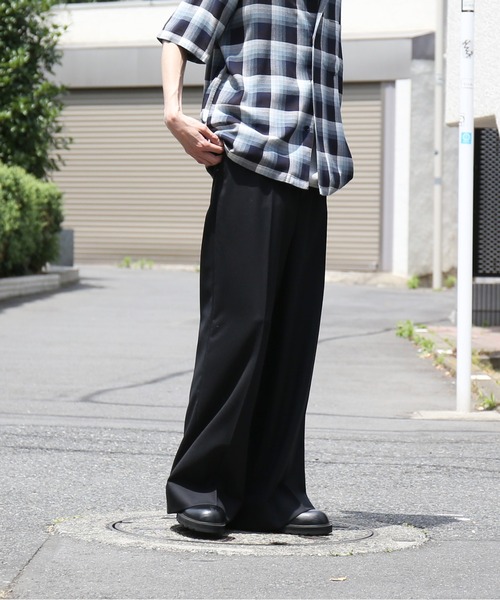ワイドパンツ スラックス 「EXCLUSIVE」NEONSIGN Anatomic straight slacks メンズの画像