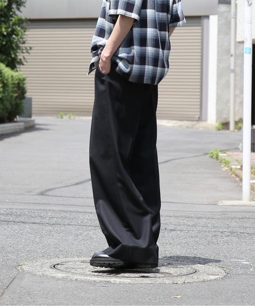 ワイドパンツ スラックス 「EXCLUSIVE」NEONSIGN Anatomic straight slacks メンズの画像