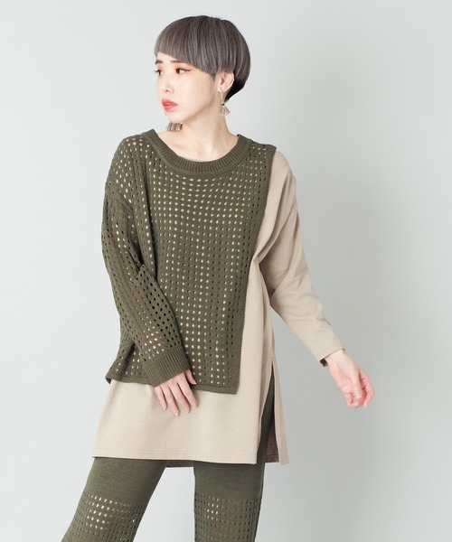 「OSMOSIS」 長袖ニット ONE SIZE ブラック レディース_画像2