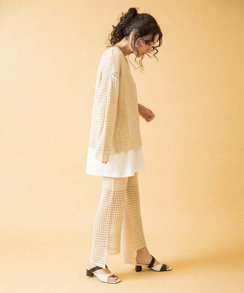 「OSMOSIS」 長袖ニット ONE SIZE ブラック レディース_画像5