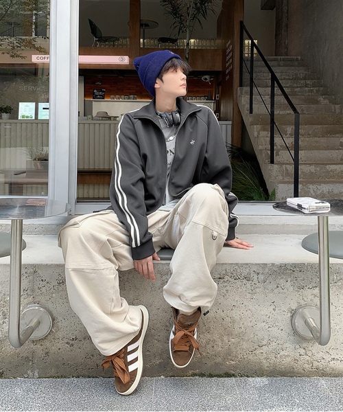 「BEVERLY HILLS POLO CLUB」 ジャージブルゾン X-LARGE スミクロ メンズ_画像3