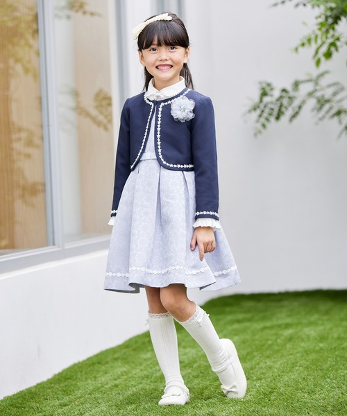 a.v.v avv セレモニー フォーマルワンピース ボレロ 130cm 100-130]【結婚式/セレモニー/オケージョン】パール調衿付きボレロ