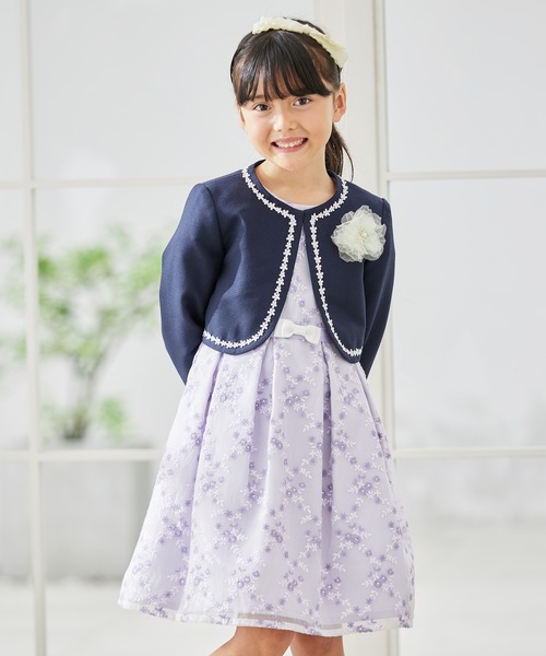 A.v.v.美品フォーマルドレス 薄い紫/ホワイトボレロ120㌢♡ 淡い紫色のラベンダーカラーが人気♡パープルカラードレス10選【今週の