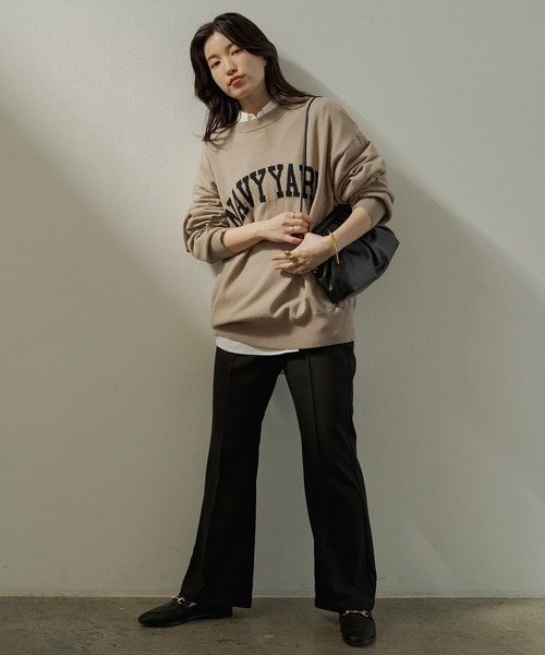 「LOUNGEDRESS」 長袖ニット FREE ベージュ レディース_画像7