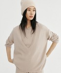 ニット セーター シルクブレンドVネックニット...の詳細画像4