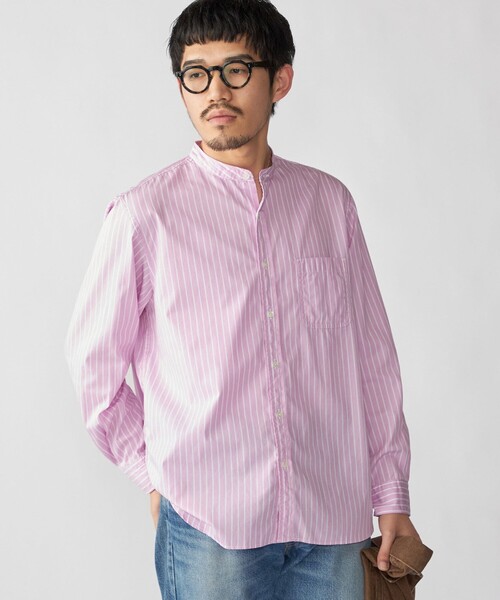 SHIPS（シップス） シャツ SHIPS: 「MADE IN JAPAN」バンドカラー 