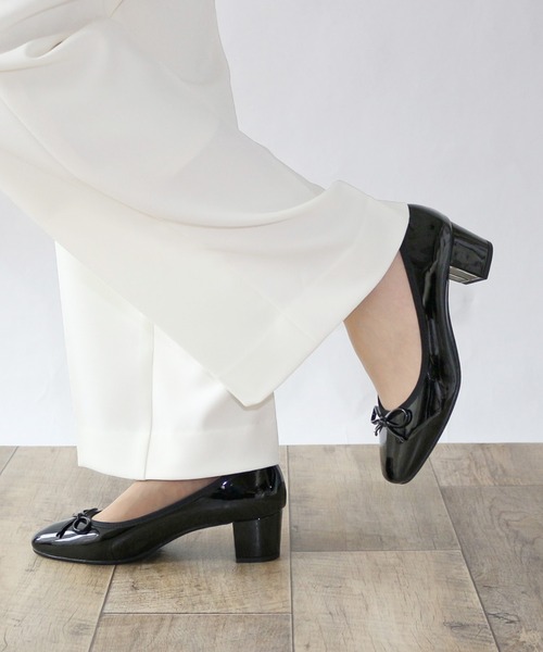 「Fin」 パンプス 24.5cm レッド レディース_画像6