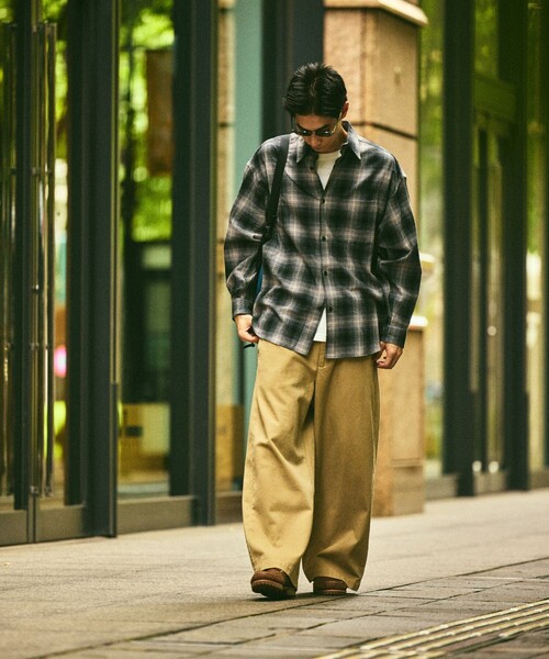 「FREAK'S STORE」 長袖シャツ SMALL ブラウン メンズ_画像2