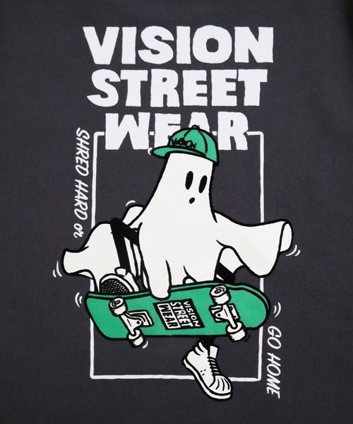 「VISION STREET WEAR」 スウェットカットソー X-LARGE オフホワイト レディース_画像4