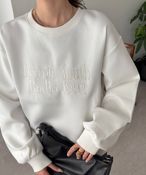 「DISCOAT」 スウェットカットソー FREE チャコールグレー レディース_画像5