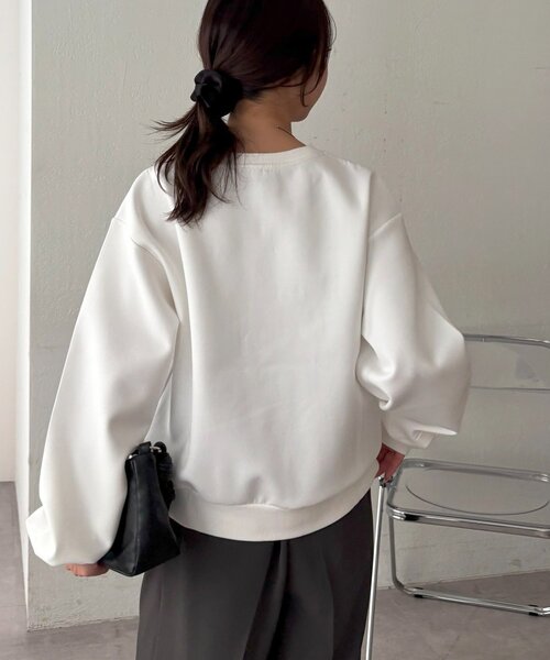 「DISCOAT」 スウェットカットソー FREE チャコールグレー レディース_画像6