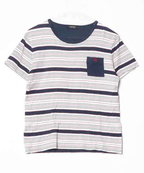 BURBERRY BLACK LABEL（バーバリーブラックレーベル） ボーダー柄半袖T 
