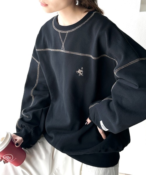 「Java」 スウェットカットソー LARGE ベージュ レディース_画像3