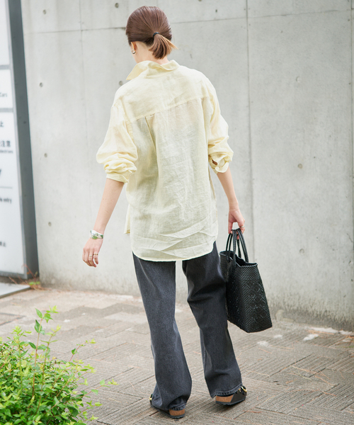 SLOBE IENA (スローブイエナ) ■■ ①② 25050912302110 リネンコットンレギュラーシャツ レディース ベージュ FREE SLOBE IENA（スローブイエナ） ブラウス シャツ 「追加」リネン