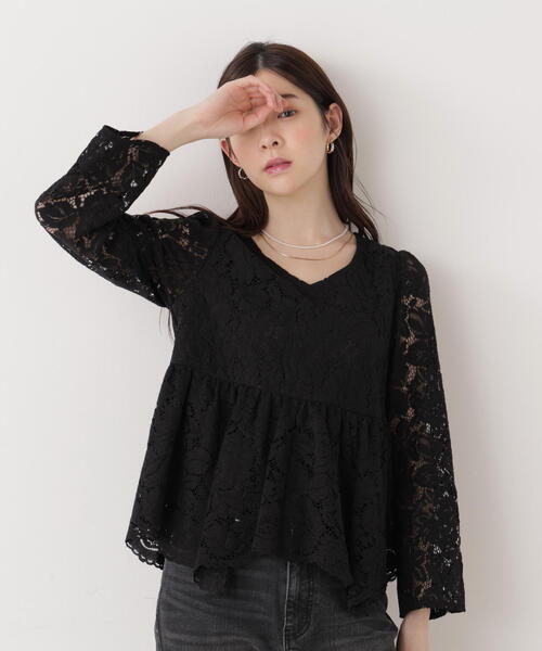 最終値下げ☆プロポーションボディドレッシング　レースブラウス PROPORTION BODY DRESSING（プロポーションボディドレッシング