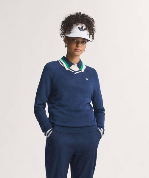 ニット セーター オリジナルス カシミア セーター「adidas Golf/アディダスゴルフ」 レディース
