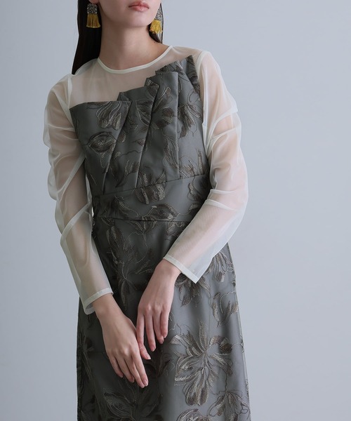 atlo フリルマキシドレス S short ショート　カーキ atlo（アトロ） ドレス : ZOZOTOWN Yahoo!店 - 通販 - Yahoo!ショッピング