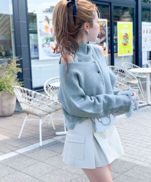 「mily bilet」 ニットアンサンブル MEDIUM ブルー レディース_画像9